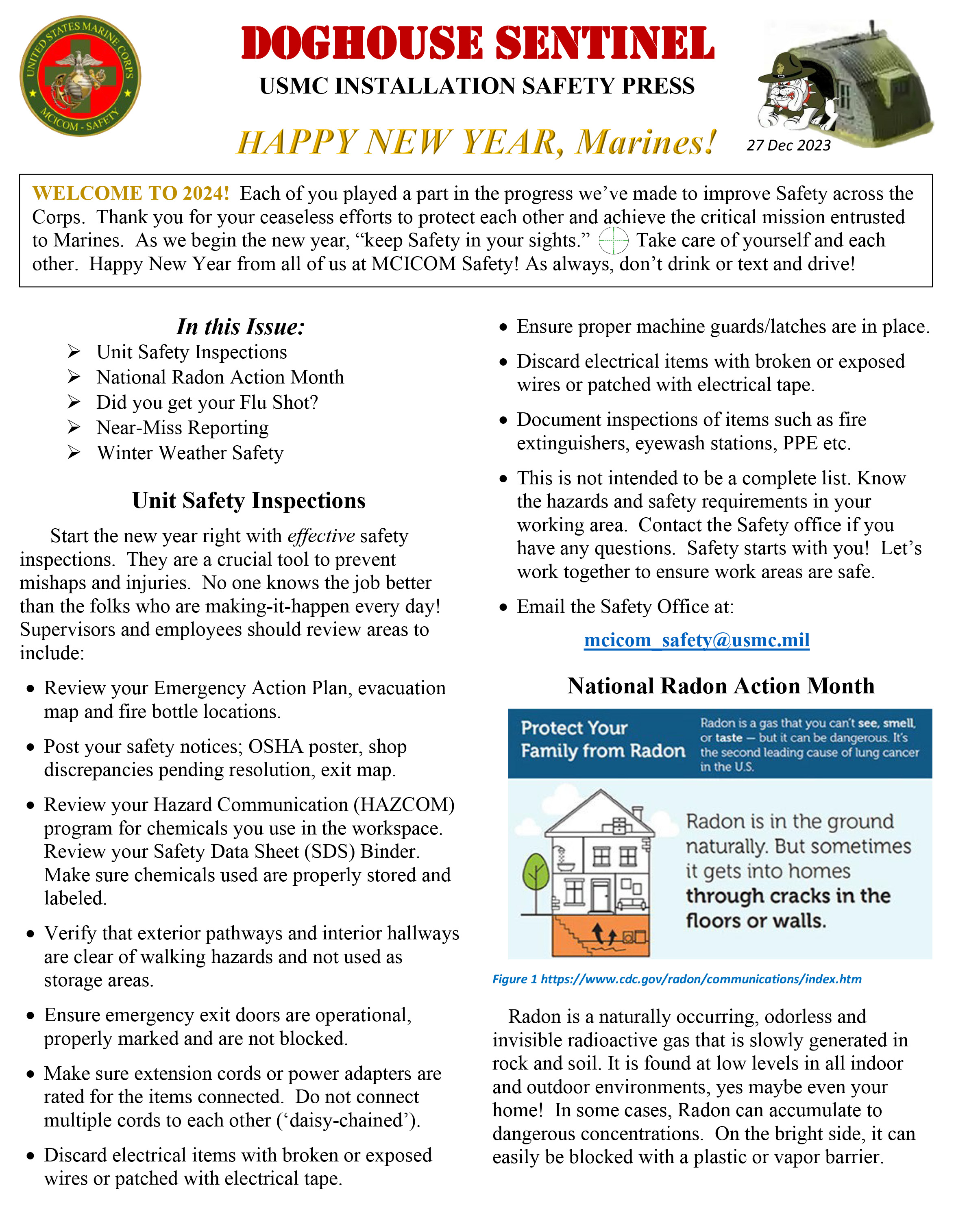 Small thumbnail of the January 2023 safety newsletter