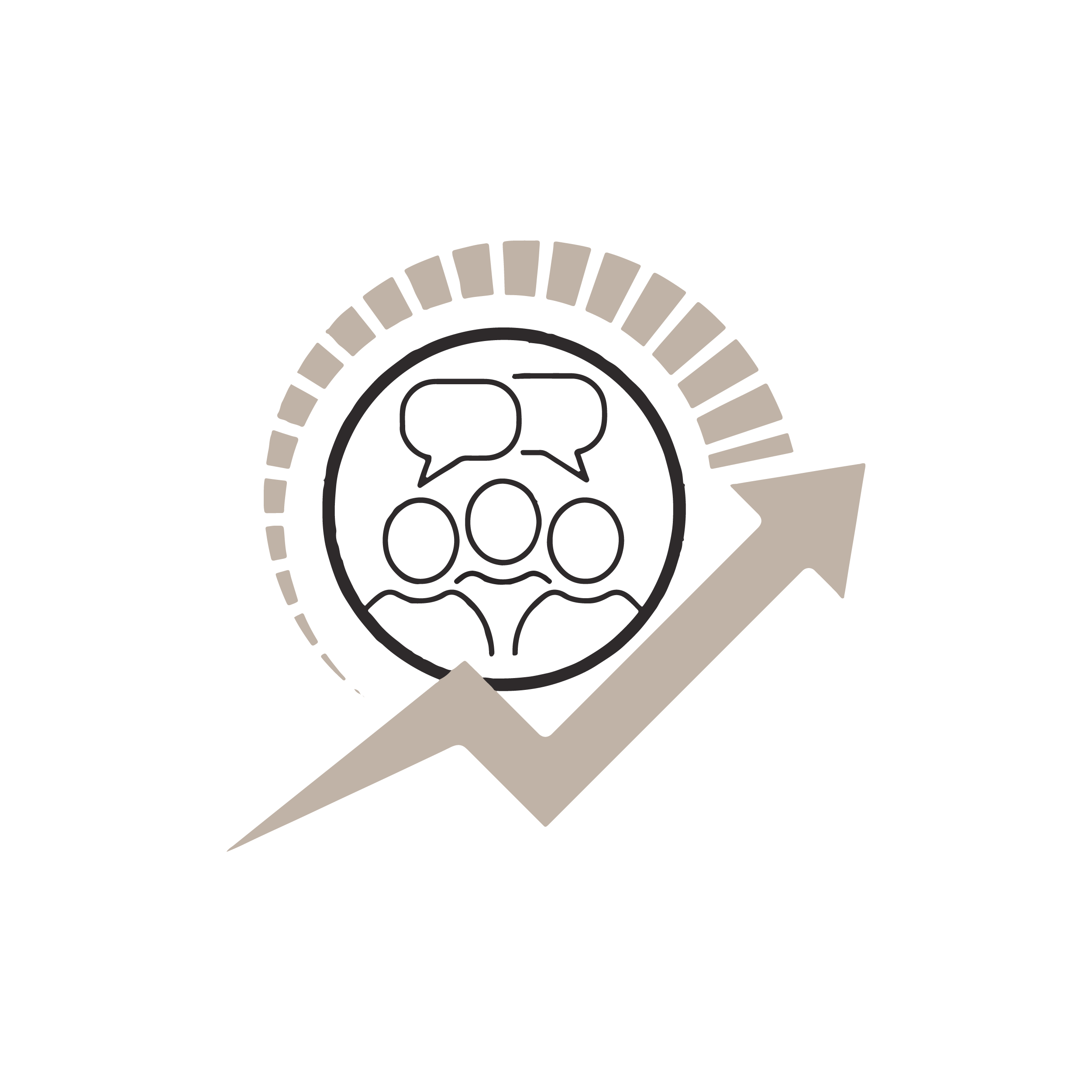 Icon of two people with speech bubbles above them.